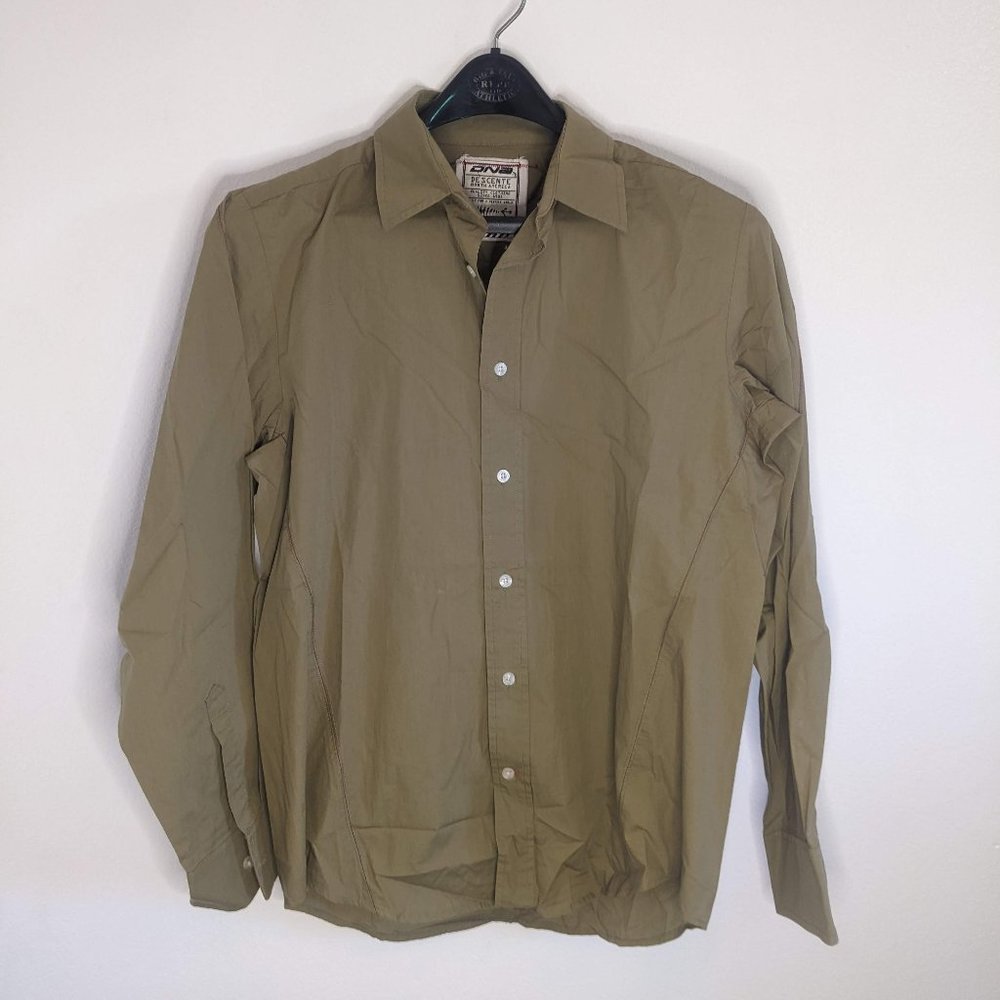 DNA Descente North America Tan Button Down Shirt|Large